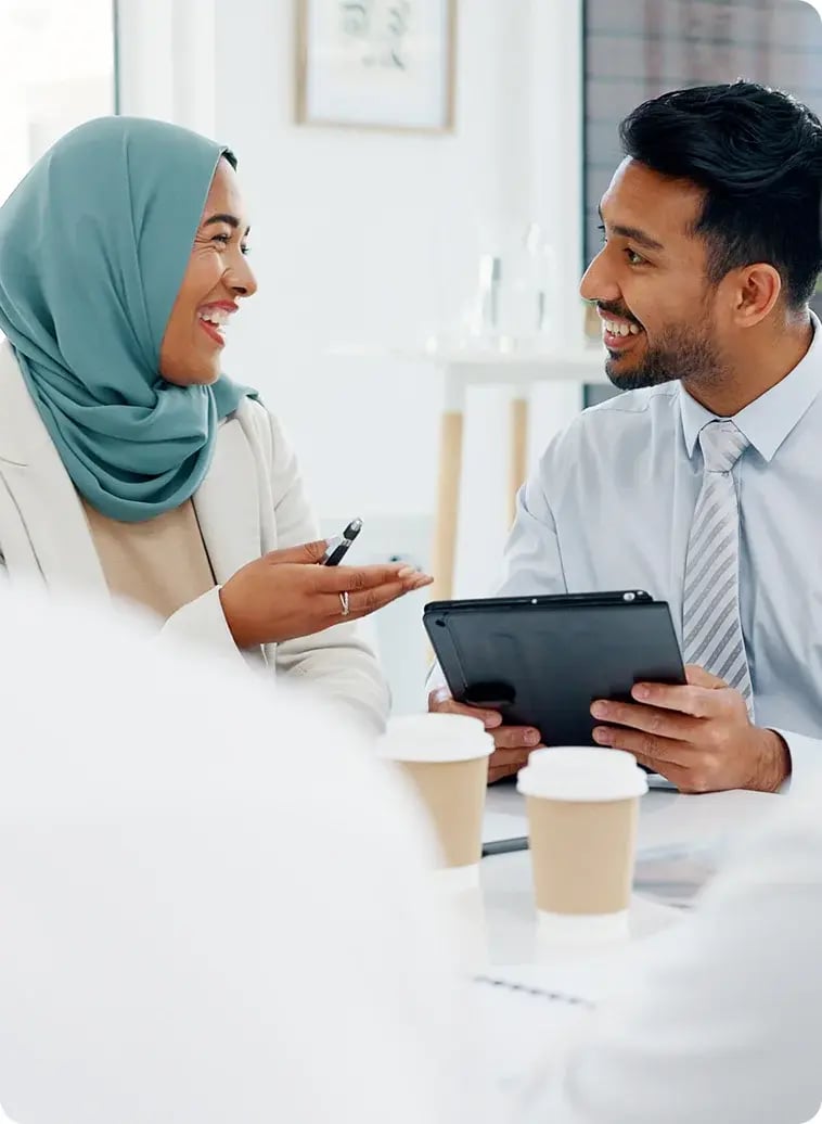 Conversation with tablet